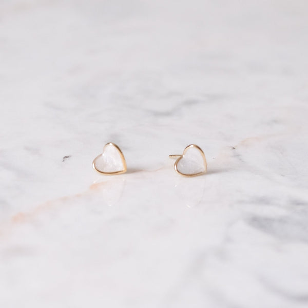 Aretes Mini Heart White