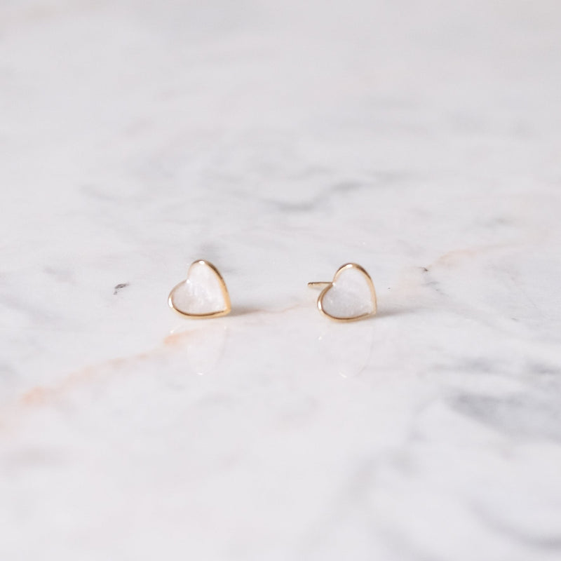 Aretes Mini Heart White