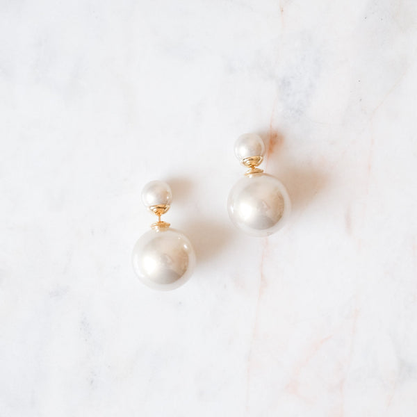 Aretes 2 en 1 Pearls