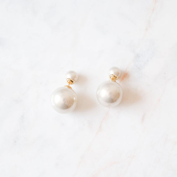 Aretes 2 en 1 Pearls