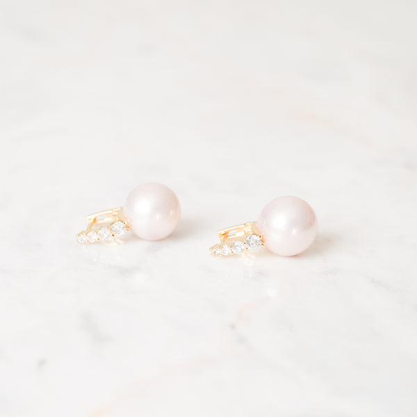 Aretes Pearls in Rose